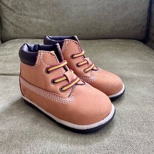 Brand New Timberland Wheat Suede Leather Crib Boots 🌲💛🥾